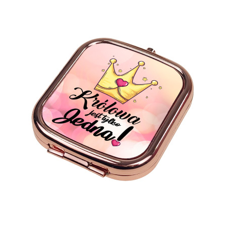 Lusterko "Królowa jest tylko jedna" - różowe złoto.