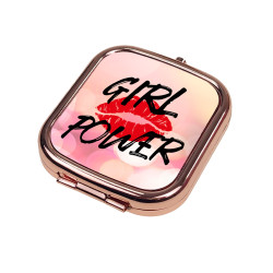 Lusterko "GIRL POWER" - różowe złoto.