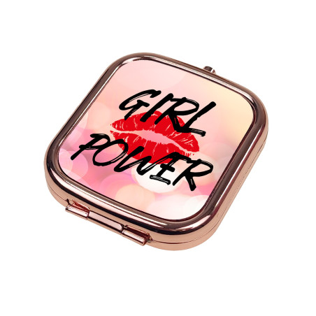 Lusterko "GIRL POWER" - różowe złoto.
