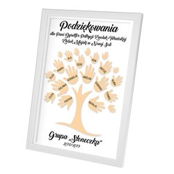 Ramka podziękowania dla nauczyciela - drzewko-personalizacja. 2