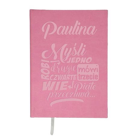 Notes (przepiśnik) "Myśli jedno" z imieniem- różne kolory.
