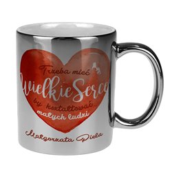 Lustrzany kubek dla nauczyciela "Wielkie serce".