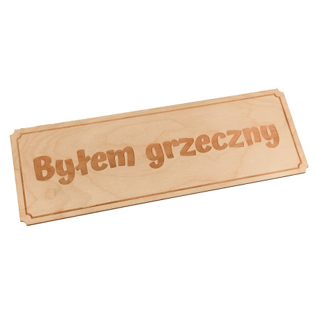 Tabliczka do sesji zdjęciowych - Byłem grzeczny - 30 x 10 cm