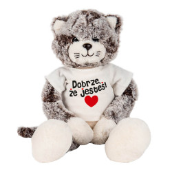 Pluszowy kotek z napisem