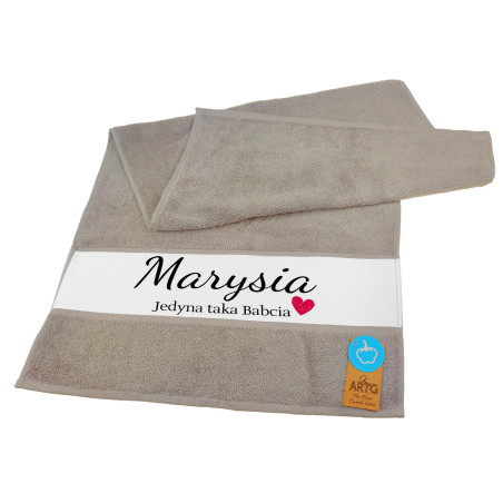 Zestaw 2 ręczników 50 x 100cm z okazji Dnia Babci i Dziadka- wybierz kolor.
