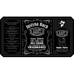 Personalizowana etykieta na alkohol w stylu Jack...
