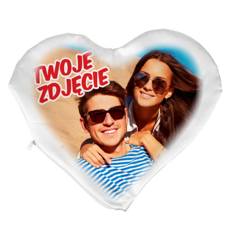 Poduszka serce ze zdjęciem, grafiką lub tekstem Klienta.