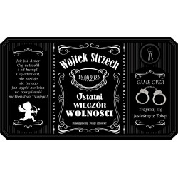 Personalizowana etykieta na alkohol w stylu Jack Daniel's...