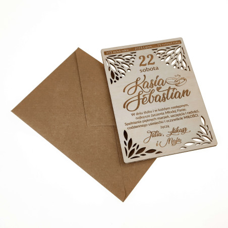 Kartka z życzeniami na Ślub- super pamiątka dla Młodej Pary.