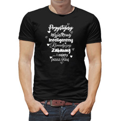 Zabawna koszulka dla Twojego mężczyzny "Przystojny, zajęty".
