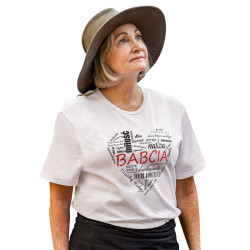 Koszulka damska specjalnie dla babci z napisem "BABCIA".