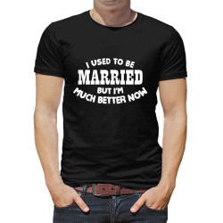 Zabawna koszulka dla rozwodnika "I used to be married".