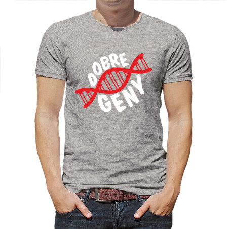 Śmieszna koszulka z napisem "Dobre geny".