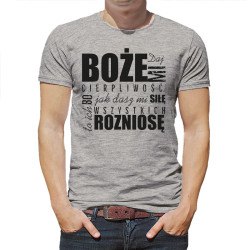 Koszulka dla mężczyzny "Boże daj mi cierpliwość".