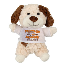 Puszysty piesek z grafiką "Przytulaj się do mnie...