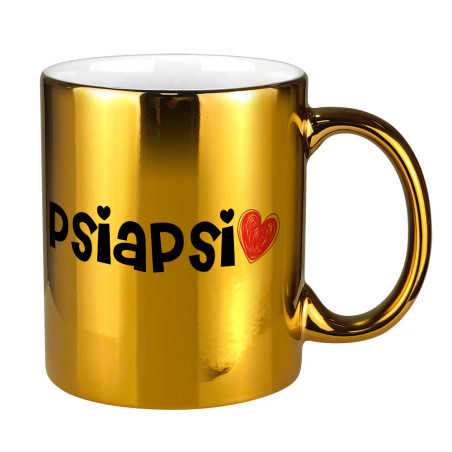 Lustrzany kubek specjalnie dla niej - PSIAPSI- prezent dla przyjaciółki.