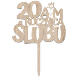 Topper na tort z okazji rocznicy ślubu- podaj która to...