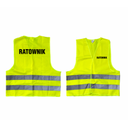 Kamizelka odblaskowa żółta "Ratownik".