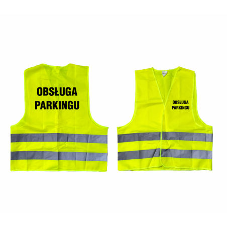 Kamizelka odblaskowa żółta "Obsługa parkingu".