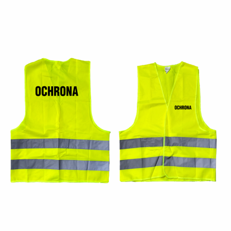 Kamizelka odblaskowa żółta "Ochrona".