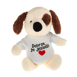 Piesek personalizowany "Dobrze, że jesteś"- 22cm. 2