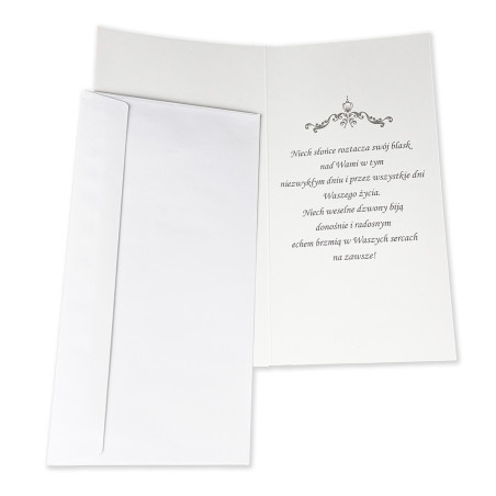 Ręcznie robiona kartka z życzeniami na Ślub- super pamiątka dla Młodej Pary- złoty glamour.