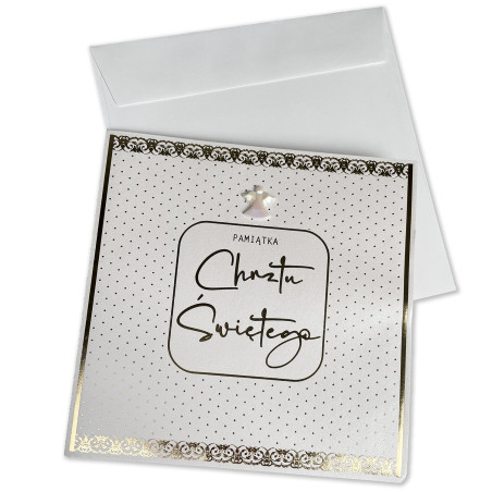 Ręcznie robiona kartka z życzeniami na Chrzest- super pamiątka dla dziecka oraz Rodziców- aniołek biały.