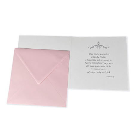 Ręcznie robiona kartka z życzeniami na 18 urodziny dla Niej- super pamiątka- różowa.