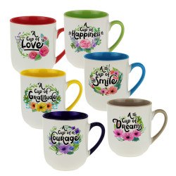 Zestaw kubków kawowych z serii "A cup of..."- 6 sztuk...