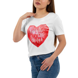 Koszulka damska taliowana "Enjoy the little things".