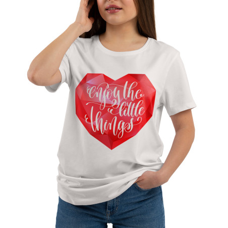 Koszulka damska taliowana "Enjoy the little things".