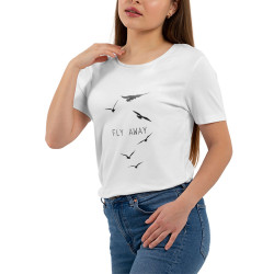 Koszulka damska taliowana "Fly away".