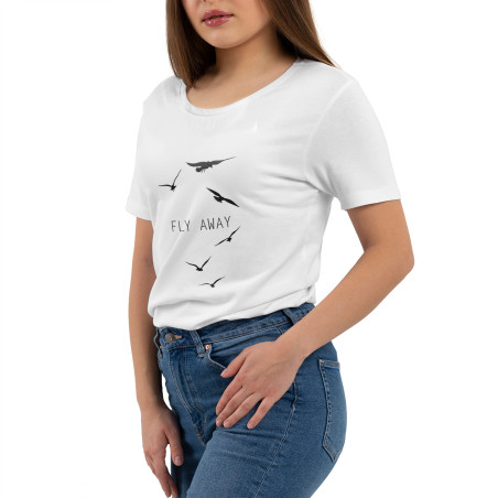 Koszulka damska taliowana "Fly away".