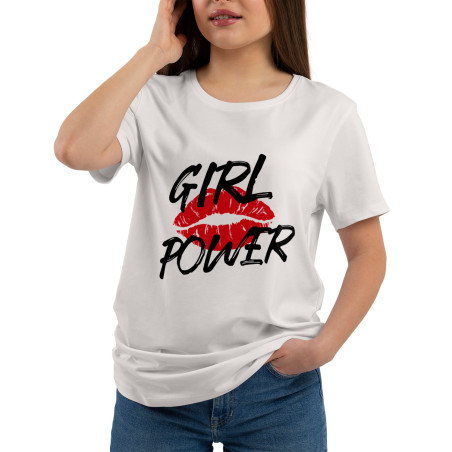 Koszulka damska taliowana "Girl power".