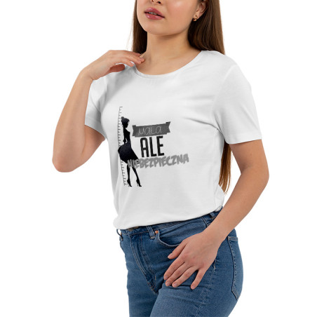 Koszulka damska taliowana "Mała, ale niebezpieczna".