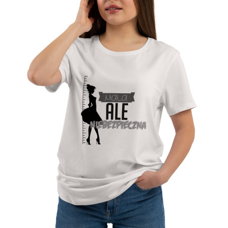 Koszulka damska taliowana "Mała, ale niebezpieczna".