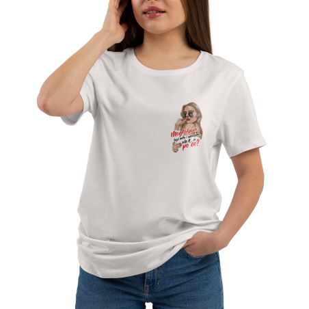 Koszulka damska taliowana "Mogłabym być miła i uprzejma, ale nie czuję takiej potrzeby "- wzór 2.