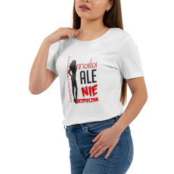 Koszulka damska taliowana "Mała, ale niebezpieczna"- wzór 2.