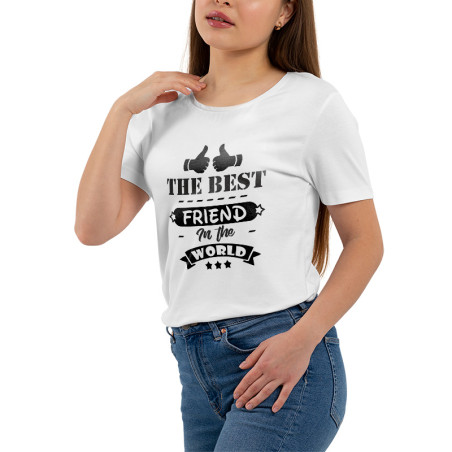 Koszulka damska taliowana "The best friend in the world".