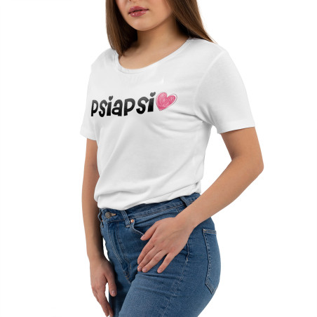 Koszulka damska taliowana "Psiapsi"- dla przyjaciółki, siostry.