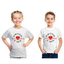 Koszulka dziecięca "Kibicuję z tatą".