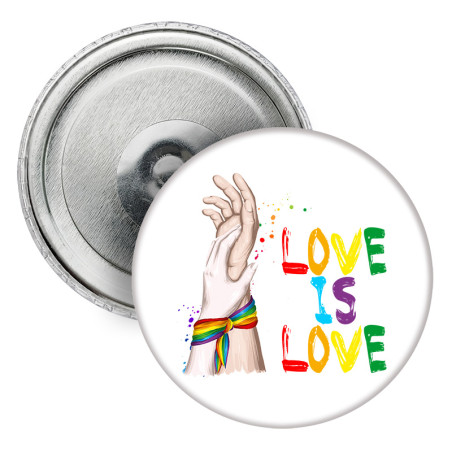 Magnes (okrągły) dla reprezentantów społeczności LGBT - Love is Love.