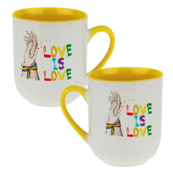 Kubek kawowy kolorowy - Love is Love.