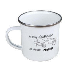 Kubek emaliowany dla działkowca- podaj imię oraz wybierz...