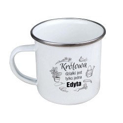 Kubek emaliowany dla królowej działki- podaj imię oraz...