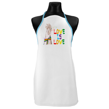 Fartuch (fartuszek) kuchenny "Love is Love"- prezent dla ludzi ceniących równość.