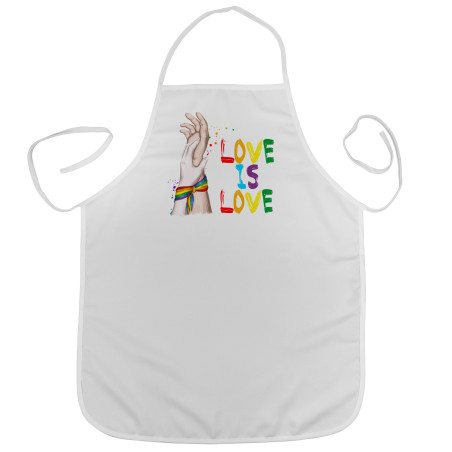 Fartuszek "Love is Love"- prezent dla ludzi ceniących równość- fartuszek (fartuch) kuchenny.