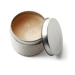 Mała świeczka zapachowa w metalowym słoiczku - zapach...