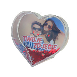Ramka wodna z Twoim zdjęciem w kształcie serca - latające... 2