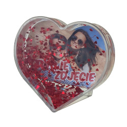 Ramka wodna z Twoim zdjęciem w kształcie serca - latające...